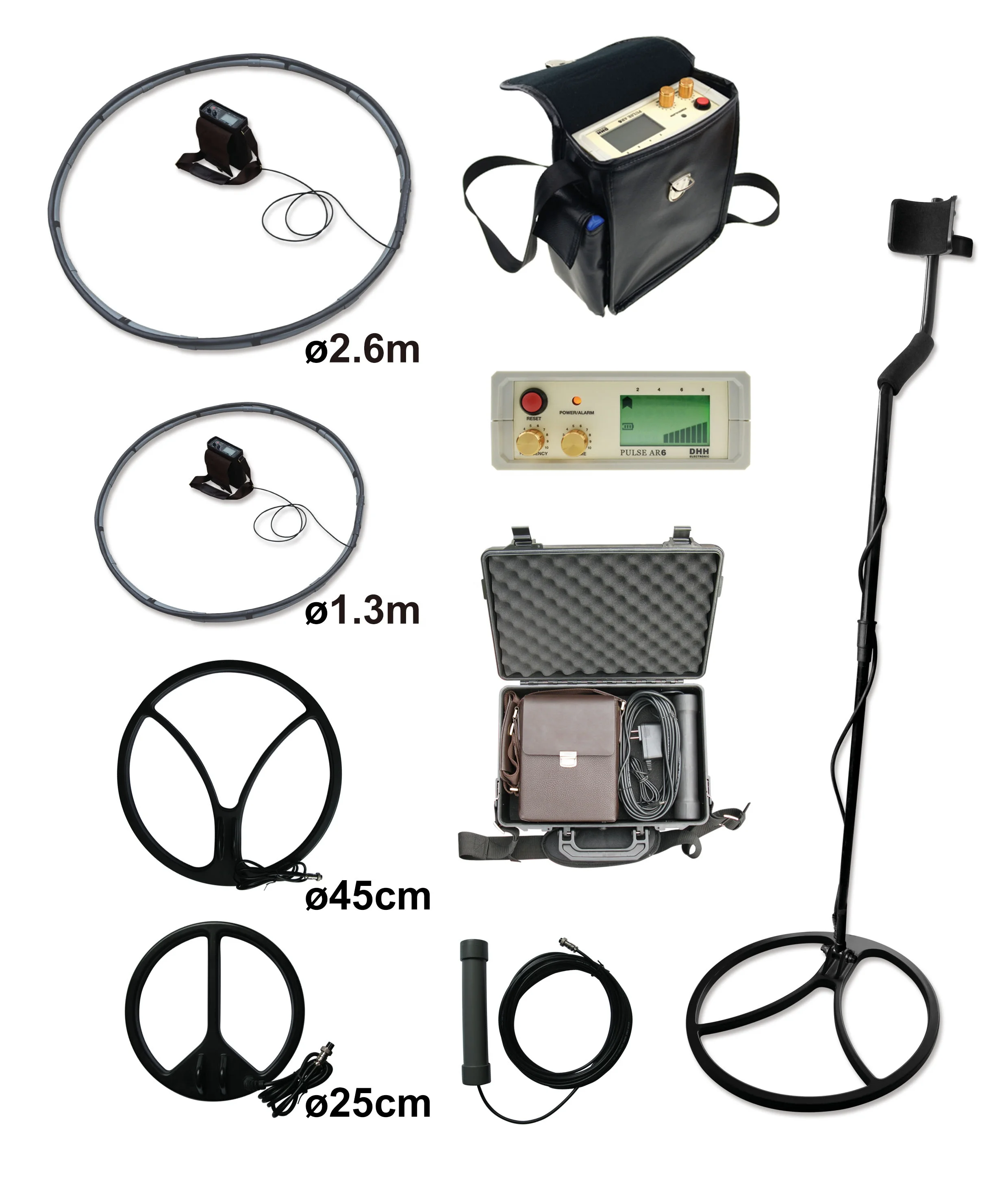 Allosun AR6 Pulse Induce Metal Detector Gold Finder Underground Treasure Metal Detector Dual Search Coil 1.3m and 45cm
Allosun AR6 Pulse Induce Metal Detector Gold Finder Underground Treasure Metal Detector Dual Search Coil 1.3m and 45cm