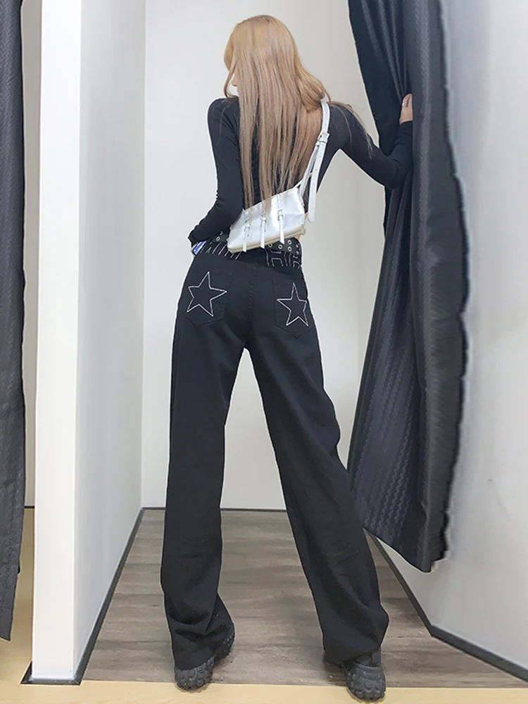 Black Jeans Women Vintage High Street Fashion 2022 New Wide Leg Trousers Star Embroidery High Waist Loose Straight Denim Pants
Black Jeans Women Vintage High Street Fashion 2022 New Wide Leg Trousers Star Embroidery High Waist Loose Straight Denim Pants