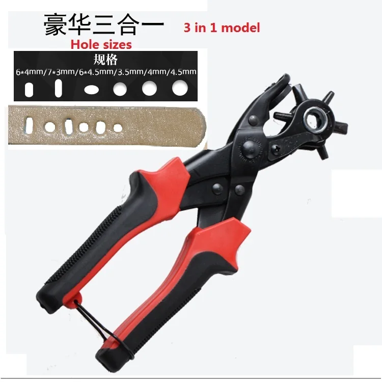 1pcs High Quality 6 Size Kit Revolving Heavy Duty Leather Belt Hole Punch Puncher Cut Eyelet Plier 1pcs High Quality 6 Size Kit
1pcs High Quality 6 Size Kit Revolving Heavy Duty Leather Belt Hole Punch Puncher Cut Eyelet Plier 1pcs High Quality 6 Size Kit