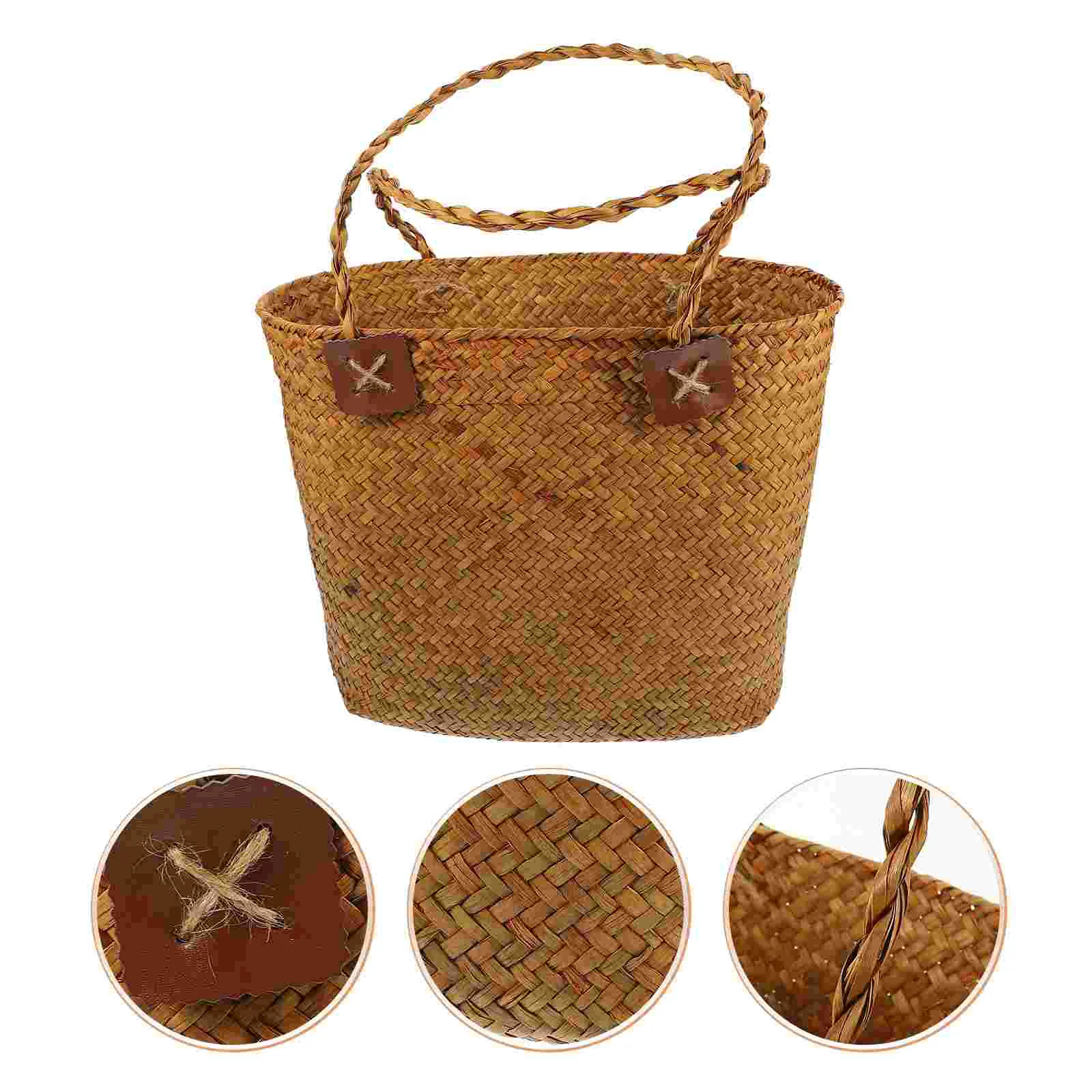 Handheld Woven Basket Fruits Basket Woven Basket Picnic Basket Large Capacity Food Basket
Handheld Woven Basket Fruits Basket Woven Basket Picnic Basket Large Capacity Food Basket