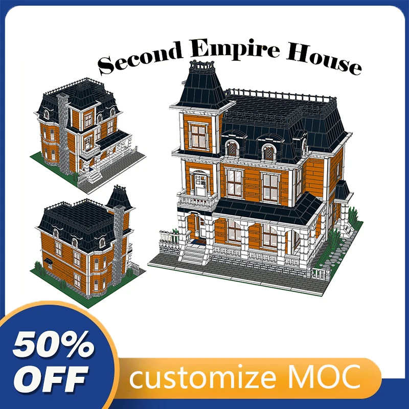 6099PCS Customized MOC Modular Second Empire House street view Model Building Blocks Bricks Children birthday toy Christmas gift
6099PCS Customized MOC Modular Second Empire House street view Model Building Blocks Bricks Children birthday toy Christmas gift