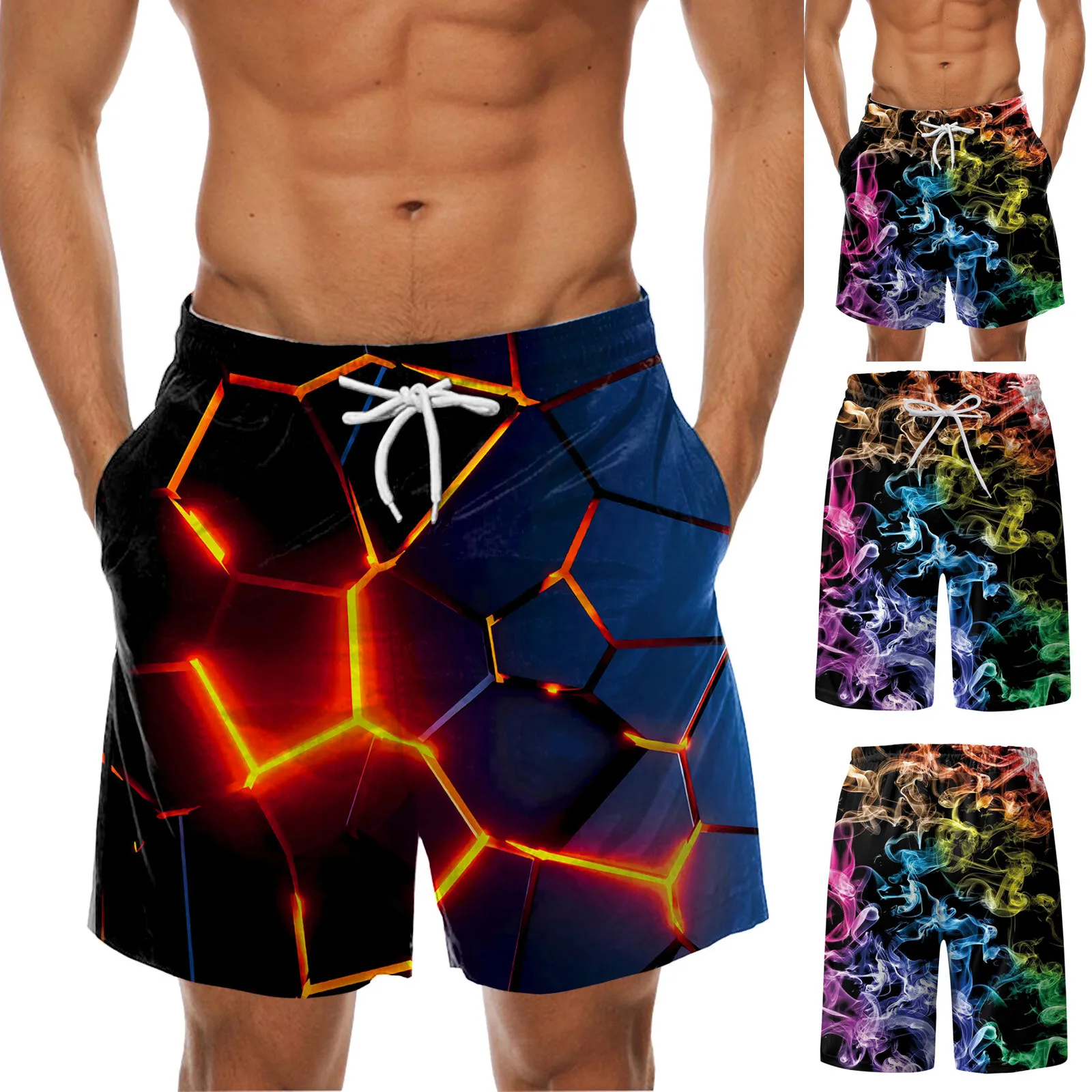 Mens Spring Summer Casual Shorts Pants Printed Sports Beach Pants With Pockets Mens Swim Trunks with Mesh Lining
Mens Spring Summer Casual Shorts Pants Printed Sports Beach Pants With Pockets Mens Swim Trunks with Mesh Lining