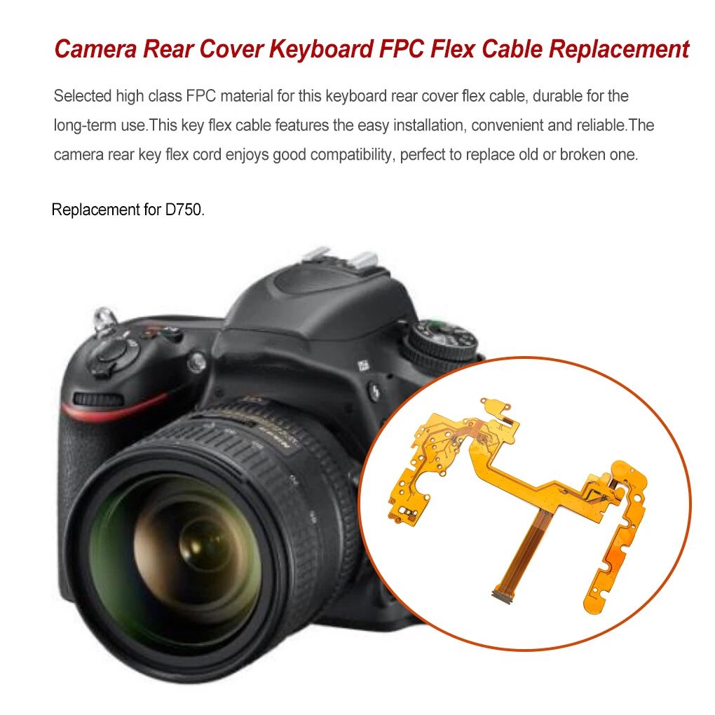 Задние клавиатуры гибкий кабель Комплект запчастей для интерьера Замена для D750
Задние клавиатуры гибкий кабель Комплект запчастей для интерьера Замена для D750