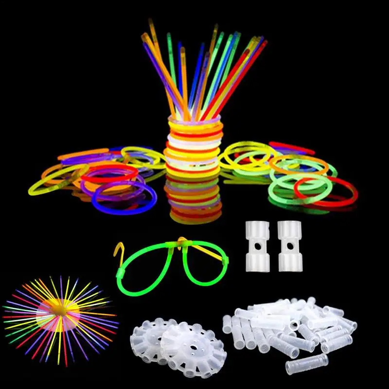 

Glow Sticks Bulk Glow Bracelets Bulk Party Supplies Multi-Color Neon Leak-Free Glow Necklaces Party Favors For Birthday Easter