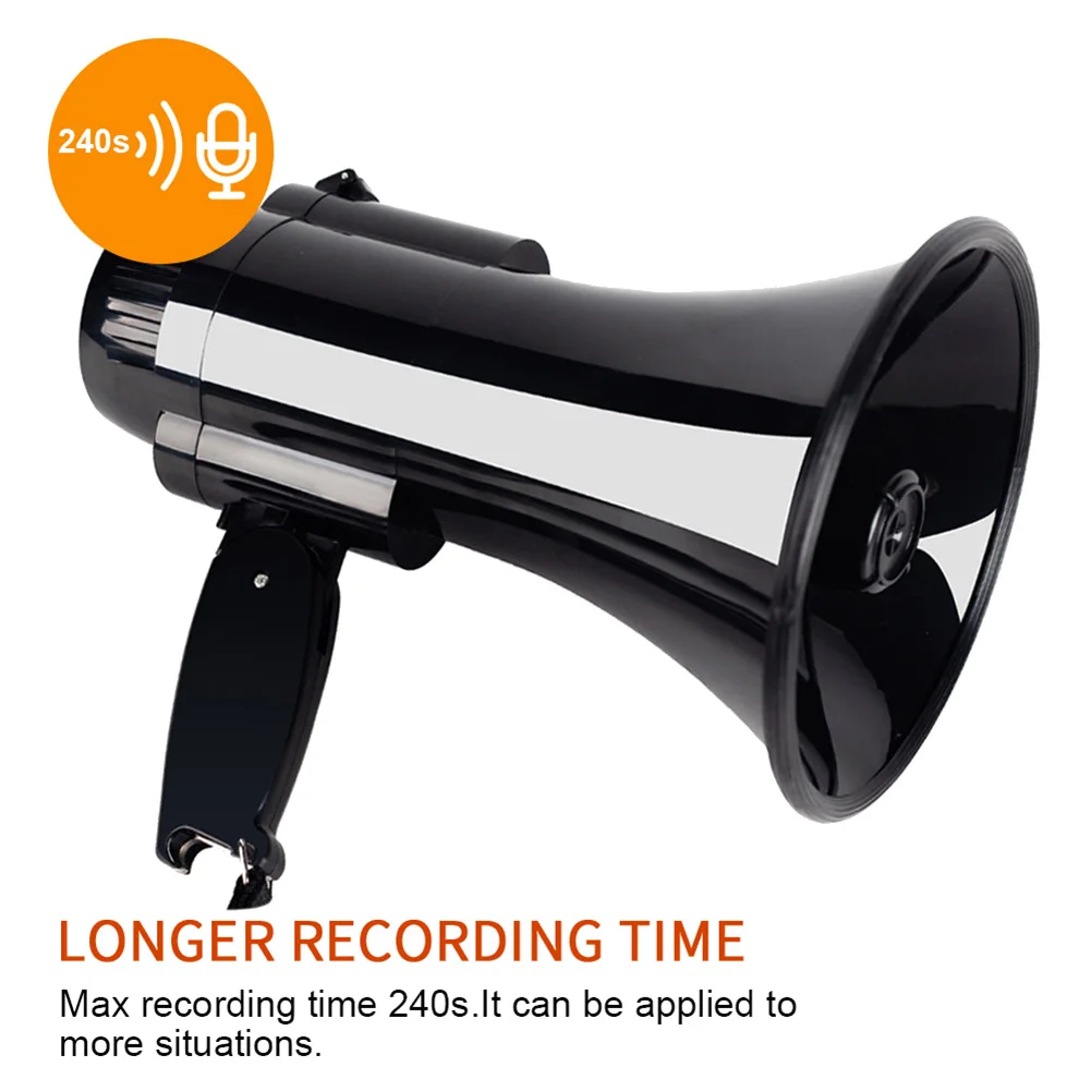 Portable Megaphone Speaker Bullhorn 30 Watt Power Handheld Microphone Built-in Siren Alarm Volume Control and Strap
Portable Megaphone Speaker Bullhorn 30 Watt Power Handheld Microphone Built-in Siren Alarm Volume Control and Strap