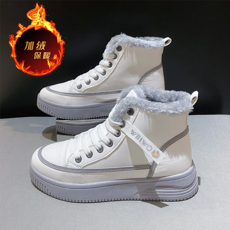 Winter Womens Skateboarding Shoes Thermal High-Top Sneakers Comfortbale Casual Sports Shoes Men Flats Leather Walking Shoes
Winter Womens Skateboarding Shoes Thermal High-Top Sneakers Comfortbale Casual Sports Shoes Men Flats Leather Walking Shoes