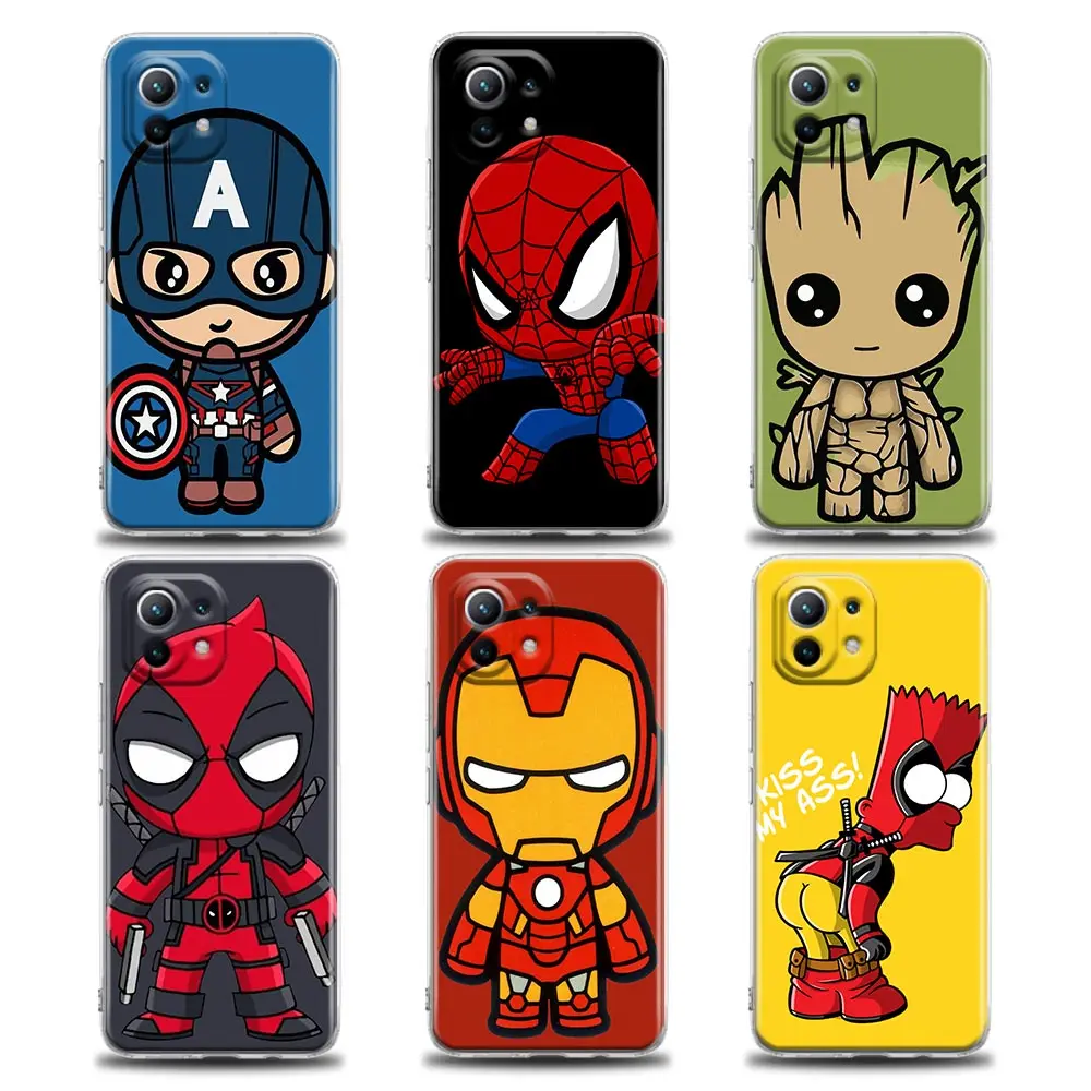Marvel Case For Xiaomi Mi 12 11 Lite 5G NE 12X 13 11T 12T Pro 9T 10 Poco X3 Pro NFC F3 M5s Cover Captain America Groot Spiderman
Marvel Case For Xiaomi Mi 12 11 Lite 5G NE 12X 13 11T 12T Pro 9T 10 Poco X3 Pro NFC F3 M5s Cover Captain America Groot Spiderman