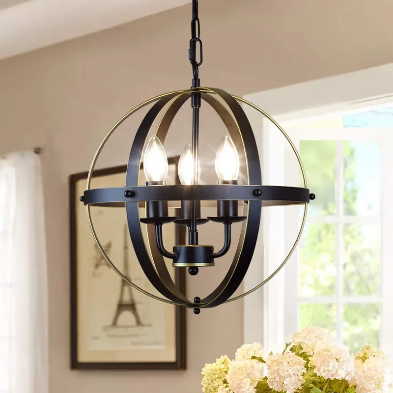 American Country Retro Industrial Style round Ball Iron Lamp Living Room Dining Room Entrance Chandelier
American Country Retro Industrial Style round Ball Iron Lamp Living Room Dining Room Entrance Chandelier