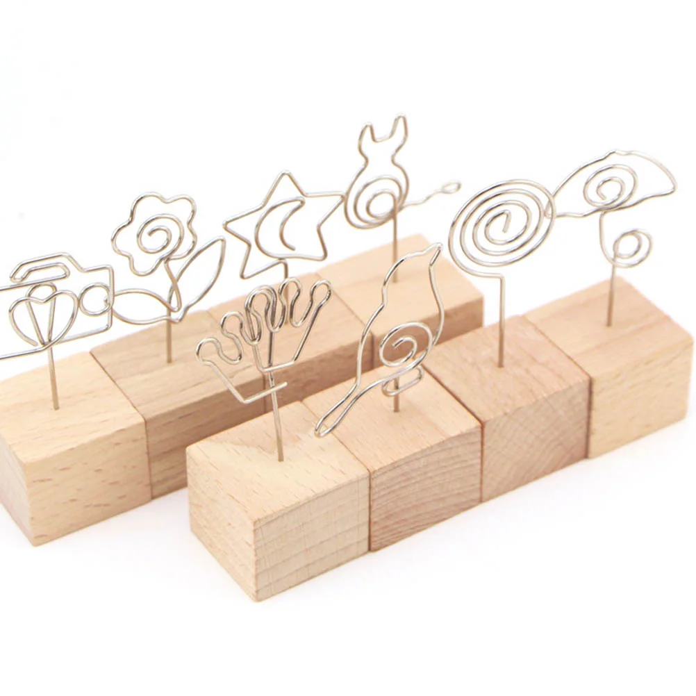 8pcs Notes Folder Wooden Functional Durable Creative Simple Business Card Holder Photo Clip for Photo
8pcs Notes Folder Wooden Functional Durable Creative Simple Business Card Holder Photo Clip for Photo