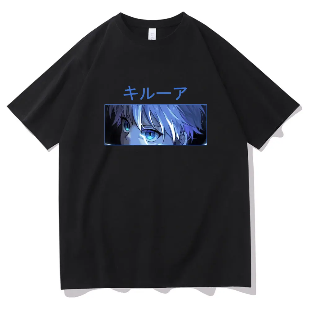 Hot New Cool Hunter X Hunter Anime T-shirt Killua Zoldyck Eyes Print Harajuku Tshirt Man Casual Tee Short Sleeve Male T Shirts
Hot New Cool Hunter X Hunter Anime T-shirt Killua Zoldyck Eyes Print Harajuku Tshirt Man Casual Tee Short Sleeve Male T Shirts