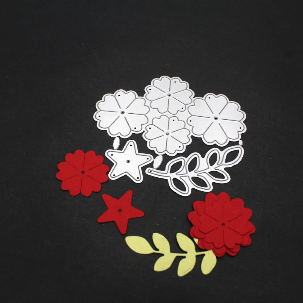 Metal Cutting Dies Cut Die Mold Flower Leaves Five-pointed Star Decoration Scrapbook Paper Craft Knife Mould Blade Punch Stencil 
Metal Cutting Dies Cut Die Mold Flower Leaves Five-pointed Star Decoration Scrapbook Paper Craft Knife Mould Blade Punch Stencil