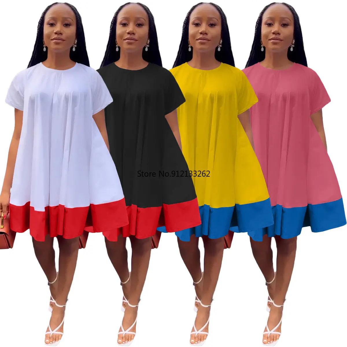 African Dresses for Women Summer Fashion Style African Women Short Sleeve O-neck Patchwork Dress African Clothes
African Dresses for Women Summer Fashion Style African Women Short Sleeve O-neck Patchwork Dress African Clothes
