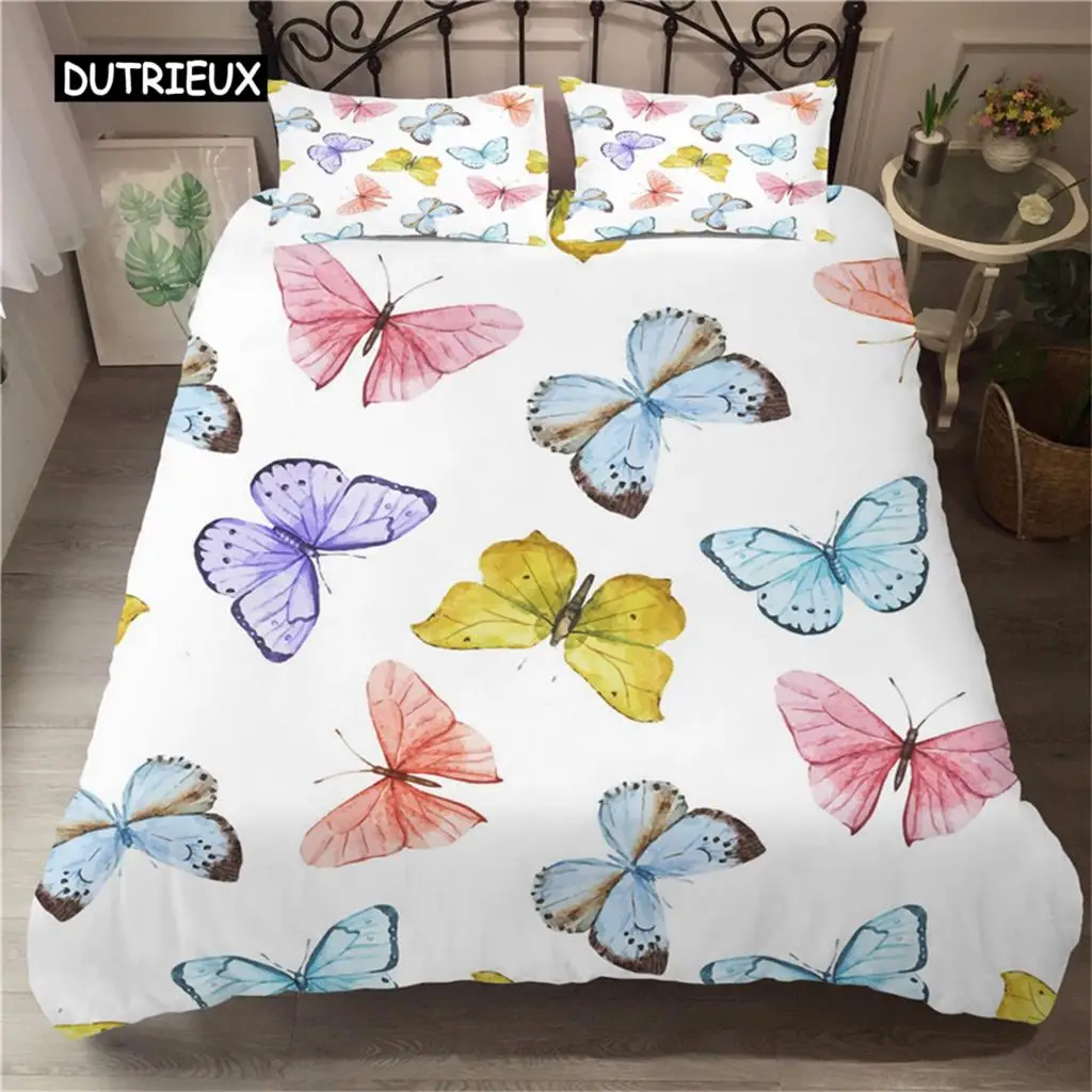 Butterfly Duvet Cover Set Twin Size Colorful Flying Butterfly Pattern Bedding Set for Kid Breathable Soft Microfiber Quilt Cover
Butterfly Duvet Cover Set Twin Size Colorful Flying Butterfly Pattern Bedding Set for Kid Breathable Soft Microfiber Quilt Cover
