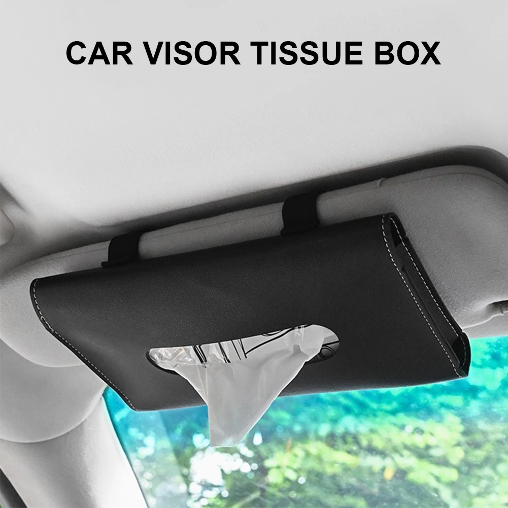 High quanlity Car Tissue Box PU Car Sun Visor Tissue Box Holder Auto Interior Storage Mask Storage Box Universal
High quanlity Car Tissue Box PU Car Sun Visor Tissue Box Holder Auto Interior Storage Mask Storage Box Universal