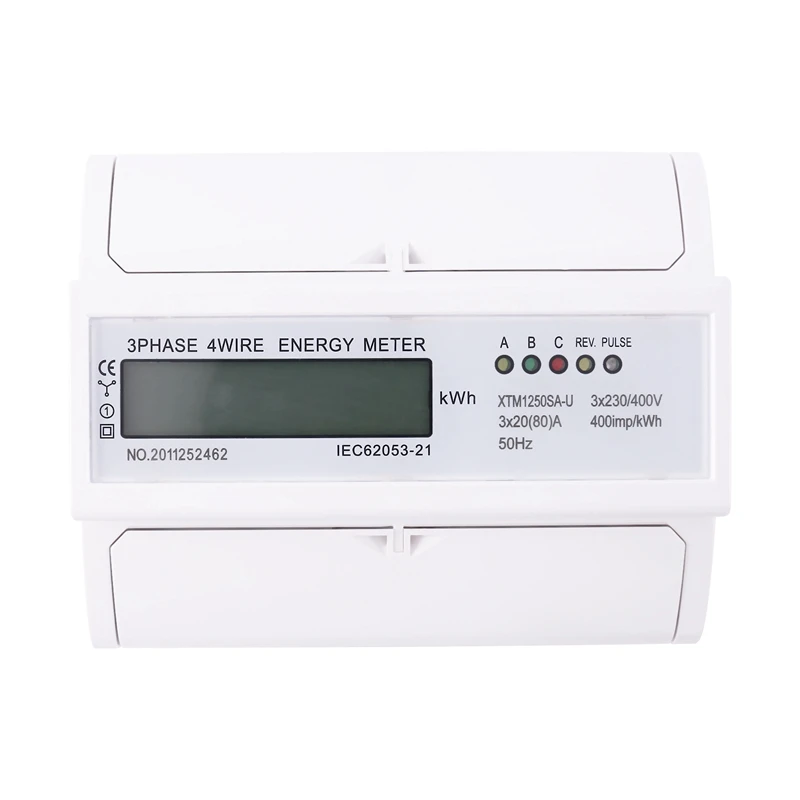 3 Phase 4 Wire Electric Digital Kwh Energy Meter LCD Three Four Wire DIN-Rail Kwh Meter 230V/400V
3 Phase 4 Wire Electric Digital Kwh Energy Meter LCD Three Four Wire DIN-Rail Kwh Meter 230V/400V