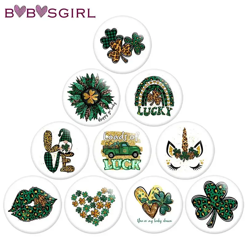 Green Lucky Clover Round Photo Glass Cabochon Demo Flat Back Making Findings DIY Snap Button SS0621
Green Lucky Clover Round Photo Glass Cabochon Demo Flat Back Making Findings DIY Snap Button SS0621