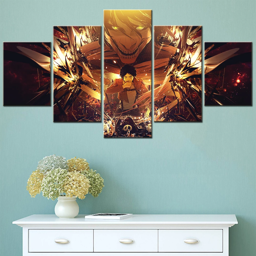 5 Piece Anime Charactor Poster Animation Attack on Titan Print Canvas Picture Painting for Bedroom Wall Decor Modern Home Decor
5 Piece Anime Charactor Poster Animation Attack on Titan Print Canvas Picture Painting for Bedroom Wall Decor Modern Home Decor