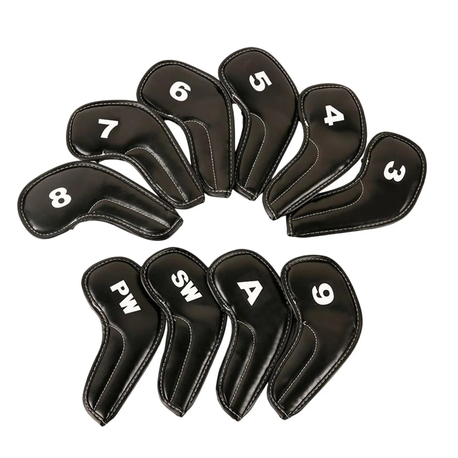 10Pcs PU Golf Iron Covers Set Golf Club Head Cover Training Equipment Sticky
10Pcs PU Golf Iron Covers Set Golf Club Head Cover Training Equipment Sticky