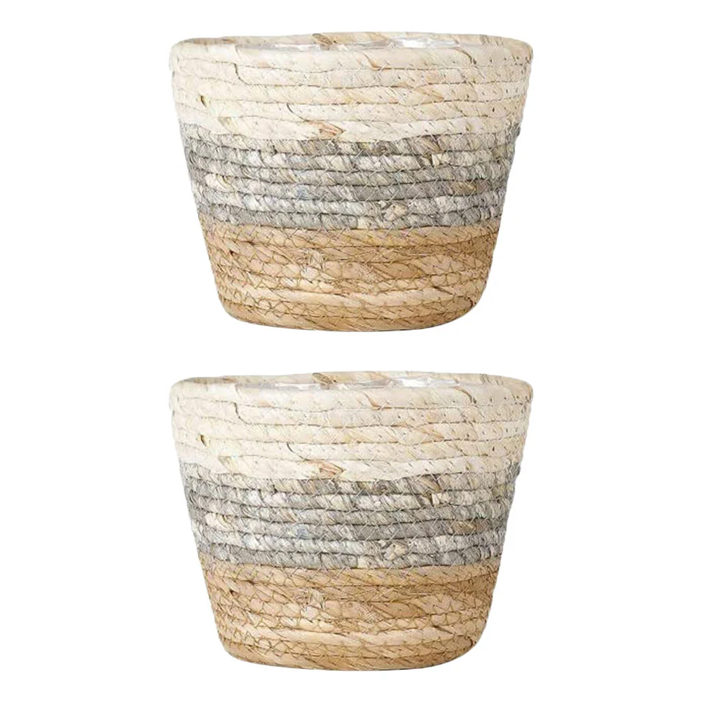 2 Pcs Flower Basket Round Vases Flowers Holder Baskets Multi-purpose Weaving Bucket Grass Desktop Straw Bride Woven
2 Pcs Flower Basket Round Vases Flowers Holder Baskets Multi-purpose Weaving Bucket Grass Desktop Straw Bride Woven