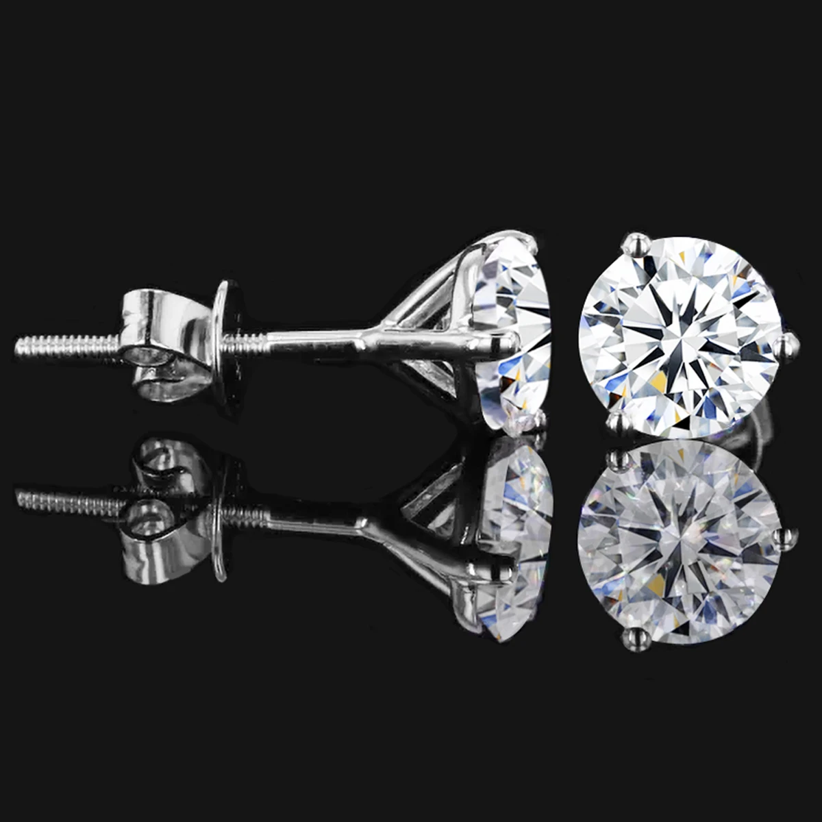 8mm D Color 2.0 Carat 100% Moissanite Stud Earrings for Women Screw Thread Ear Studs 925 Silver Jewelry Pass Diamond Test
8mm D Color 2.0 Carat 100% Moissanite Stud Earrings for Women Screw Thread Ear Studs 925 Silver Jewelry Pass Diamond Test
