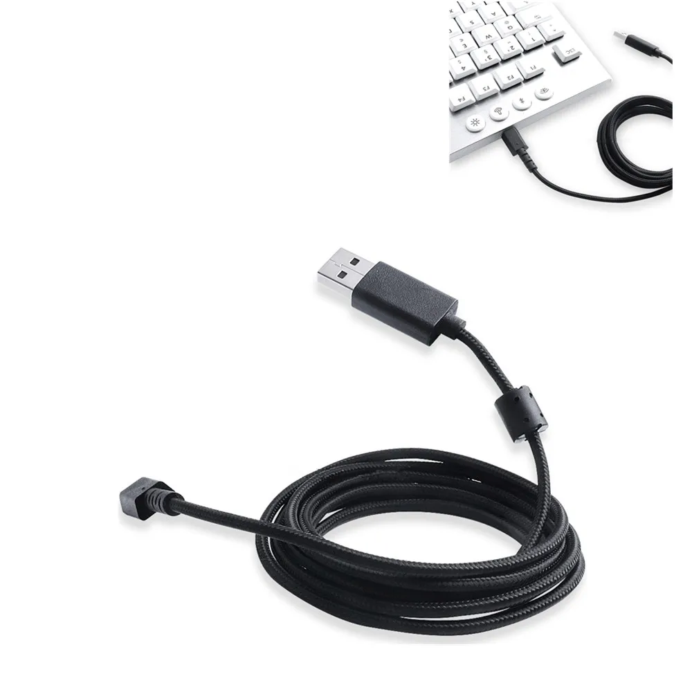 USB-кабель для зарядки и передачи данных длиной 2 м/6,56 футов, запасные части для клавиатуры Logitech G915/G913TKL
USB-кабель для зарядки и передачи данных длиной 2 м/6,56 футов, запасные части для клавиатуры Logitech G915/G913TKL