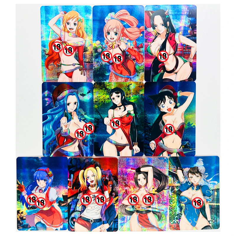 

10pcs/set Mai Shiranui Athena Nami Shirahoshi Chun Li Sexy Super Saiyan Heroes Battle Card Ultra Instinct Game Collection Cards