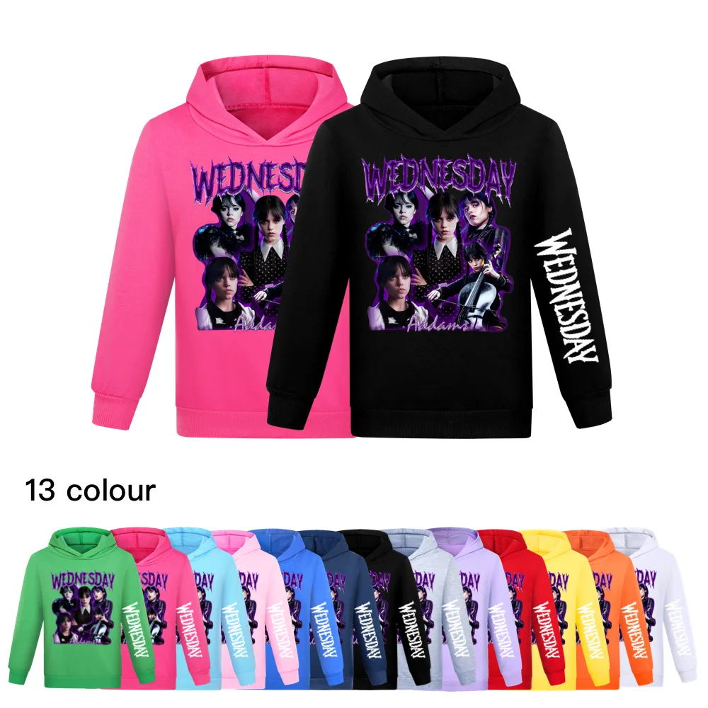 Kids Wednesday Addams Family Sweatshirt Boys Girls Hoodies Pullover Teenagers Clothes for Children Clothing Casual Coat Tops
Kids Wednesday Addams Family Sweatshirt Boys Girls Hoodies Pullover Teenagers Clothes for Children Clothing Casual Coat Tops