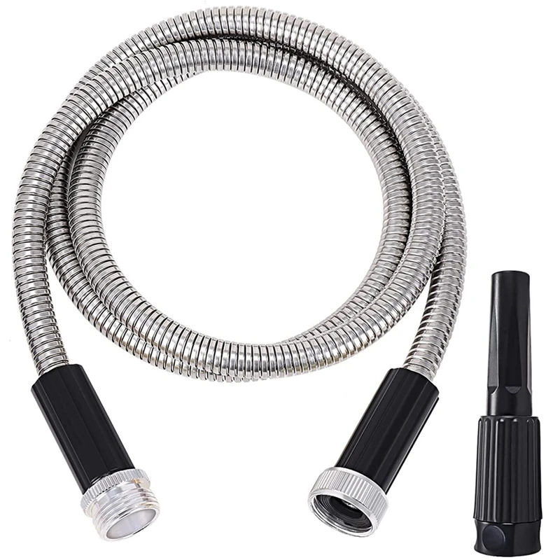 Garden Hose 10 Ft.Stainless Steel Water Hose With Adjustable Nozzle, Lightweight, Tangle Free & Kink Free, High Pressure
Garden Hose 10 Ft.Stainless Steel Water Hose With Adjustable Nozzle, Lightweight, Tangle Free & Kink Free, High Pressure