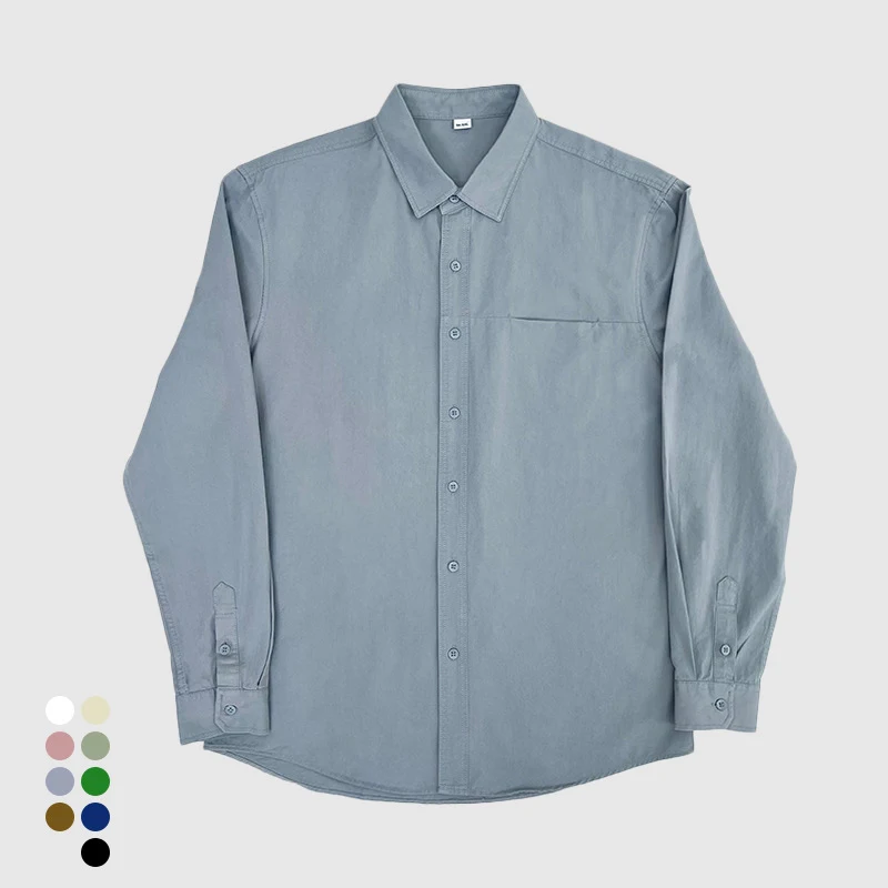 2031 Spring Fall Fashion 100% Cotton High Quality Men's Solid Color Simple Shirt Japan Style Long Sleeve Casual Basic Blouse Top
2031 Spring Fall Fashion 100% Cotton High Quality Men's Solid Color Simple Shirt Japan Style Long Sleeve Casual Basic Blouse Top