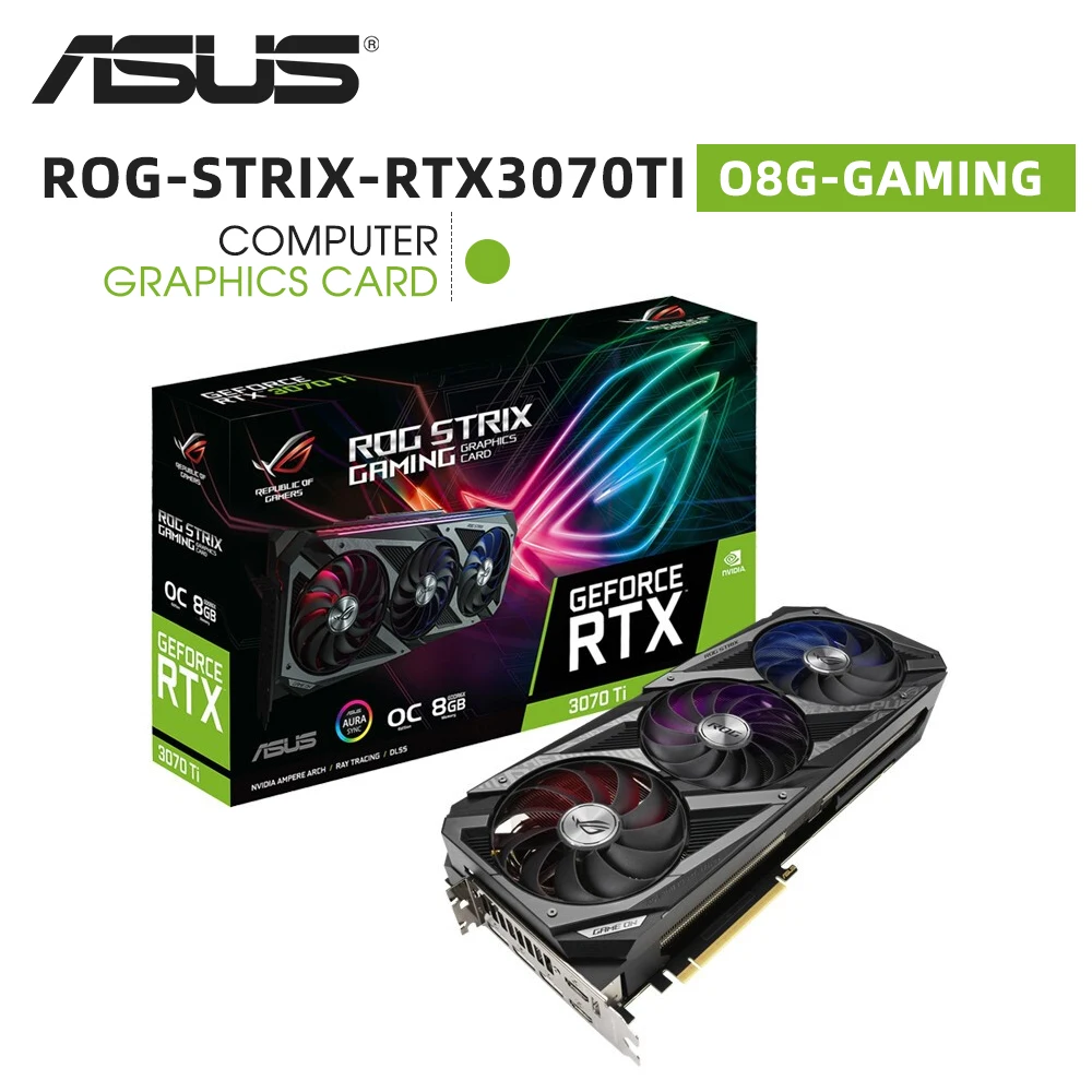 Видеокарта Asus ROG STRIX RTX3070TI O8G игровая GDDR6X RTX 3070Ti 256bit PCI Express 4,0 16X видеокарта
Видеокарта Asus ROG STRIX RTX3070TI O8G игровая GDDR6X RTX 3070Ti 256bit PCI Express 4,0 16X видеокарта