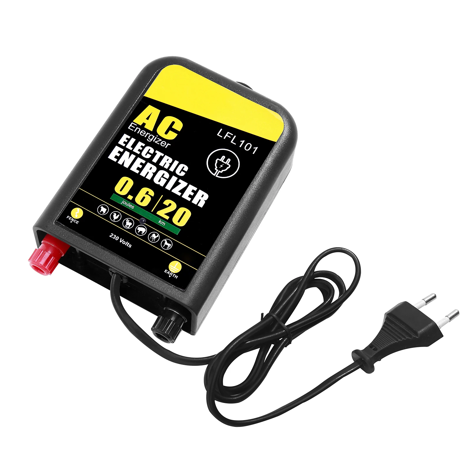 20KM Electric Fence Energizer AC Power High Voltage Pulse Horse Cattle Poultry Farm Animal Fence Waterproof Alarm Livestock Tool
20KM Electric Fence Energizer AC Power High Voltage Pulse Horse Cattle Poultry Farm Animal Fence Waterproof Alarm Livestock Tool