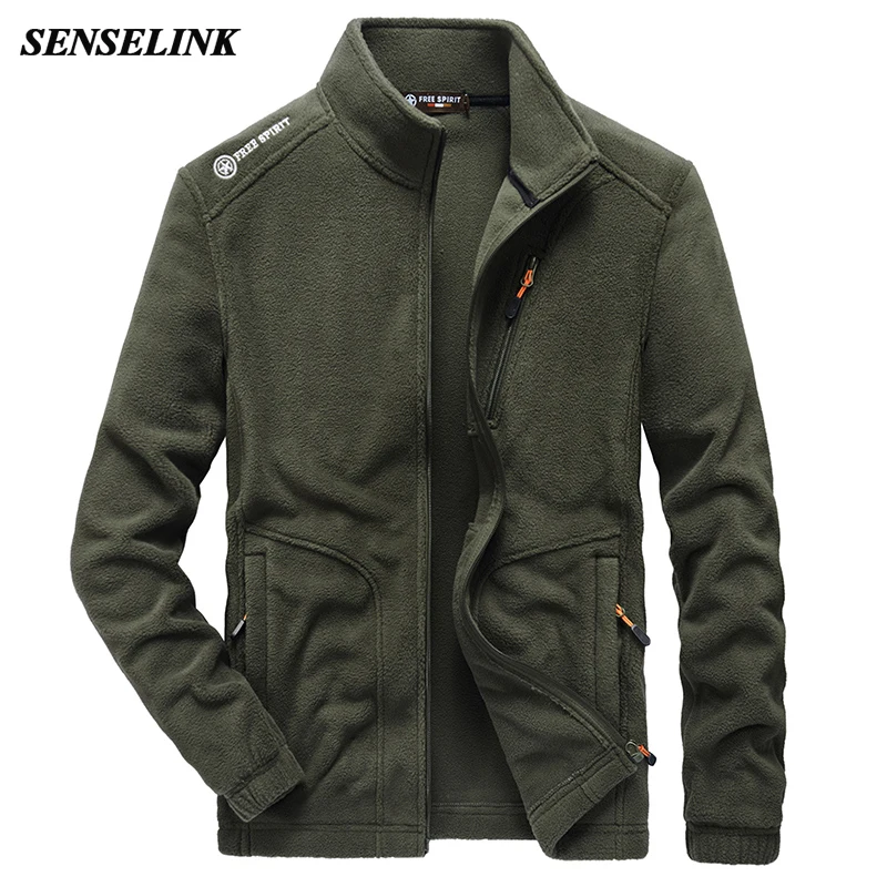 Куртка мужская флисовая, повседневный уличный свитер с воротником-стойкой, армейского зеленого цвета, флисовая куртка большого размера, весна-осень
Куртка мужская флисовая, повседневный уличный свитер с воротником-стойкой, армейского зеленого цвета, флисовая куртка большого размера, весна-осень