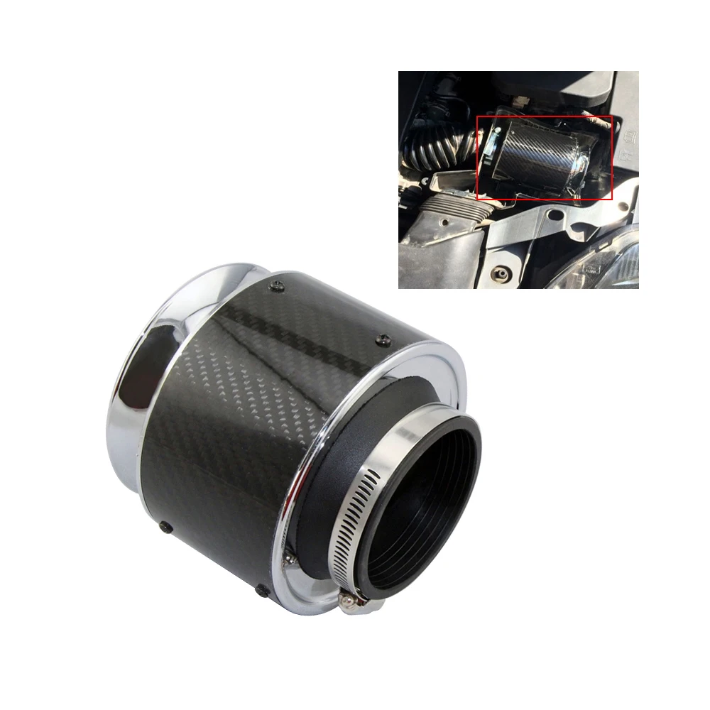 Universal 76mm/3inch Sports Air Filter For Car High Performance Cold Air Intake Carbon Cover High Flow Air Filter Auto Parts 
Universal 76mm/3inch Sports Air Filter For Car High Performance Cold Air Intake Carbon Cover High Flow Air Filter Auto Parts