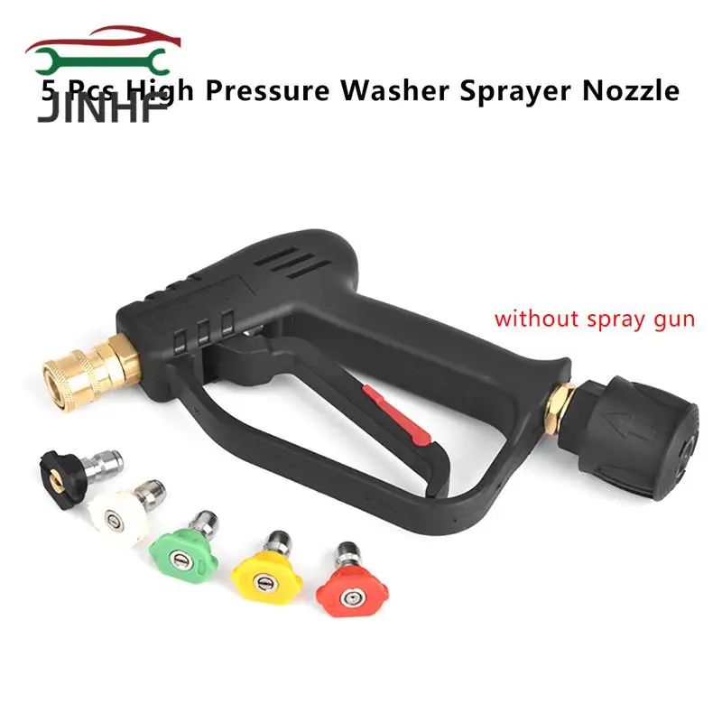 5 Pcs High Pressure Washer Sprayer Nozzle Tip with 1/4" Inch Fitting Male Thread 0 15 25 40 Degree Water Jet
5 Pcs High Pressure Washer Sprayer Nozzle Tip with 1/4" Inch Fitting Male Thread 0 15 25 40 Degree Water Jet