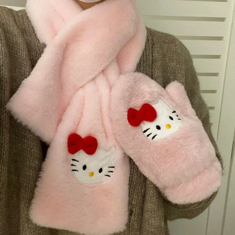 Kawaii Sanrios Plush Scarf Gloves Cute Hellokittys Cinnamoroll Cartoon Winter Thickened Thermal Scarf Series Gloves Toy Gift
Kawaii Sanrios Plush Scarf Gloves Cute Hellokittys Cinnamoroll Cartoon Winter Thickened Thermal Scarf Series Gloves Toy Gift