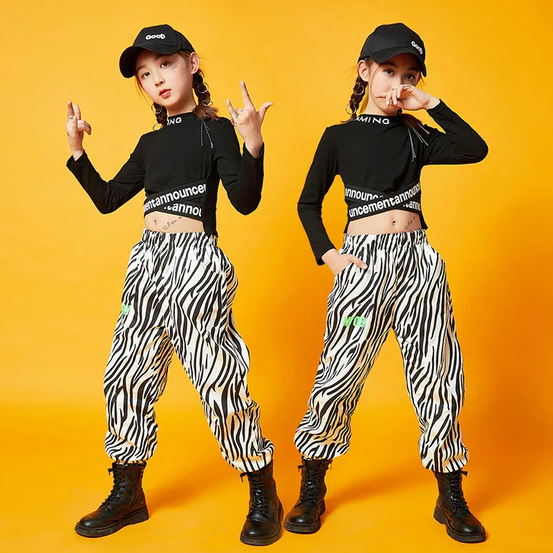 Street Dance Girls Sweatshirt Stripe Pants Hip Hop Kids Crop Top Clothing Sets Child Stage Outfits Teen Jazz Costumes Dancewear
Street Dance Girls Sweatshirt Stripe Pants Hip Hop Kids Crop Top Clothing Sets Child Stage Outfits Teen Jazz Costumes Dancewear