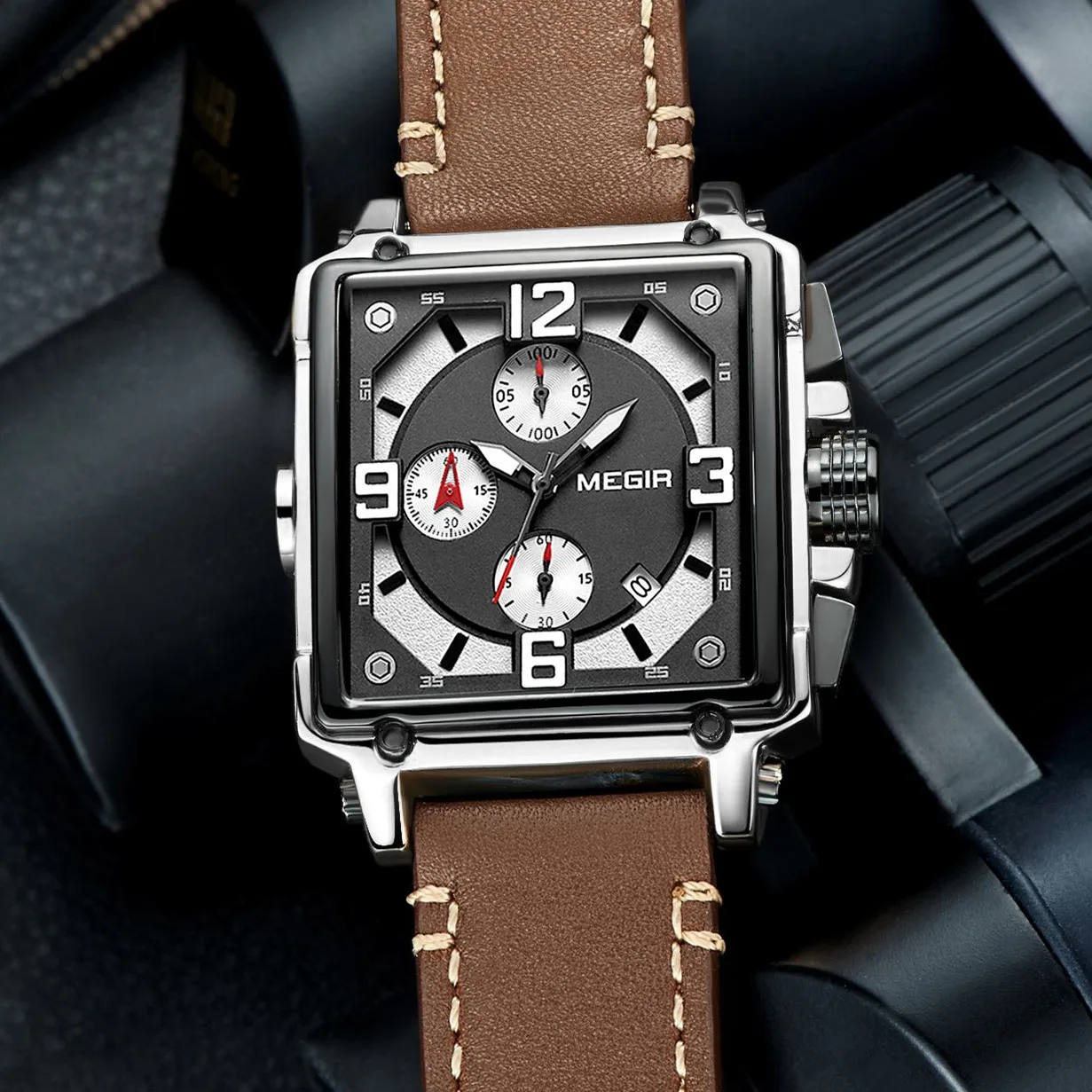 MEGIR Watch Luxury Men's Watches Rectangle Quartz Military Watches Luminous Waterproof Wristwatch Calendar Male Chronograph 2061
MEGIR Watch Luxury Men's Watches Rectangle Quartz Military Watches Luminous Waterproof Wristwatch Calendar Male Chronograph 2061