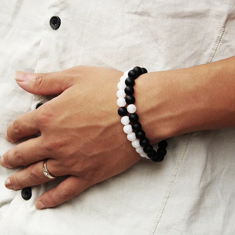 Natural Stone Bracelet for Men Women Black White Lava Tiger Eye Agate Beads Yoga Bracelets Elastic Rope Couples Jewelry Gifts
Natural Stone Bracelet for Men Women Black White Lava Tiger Eye Agate Beads Yoga Bracelets Elastic Rope Couples Jewelry Gifts