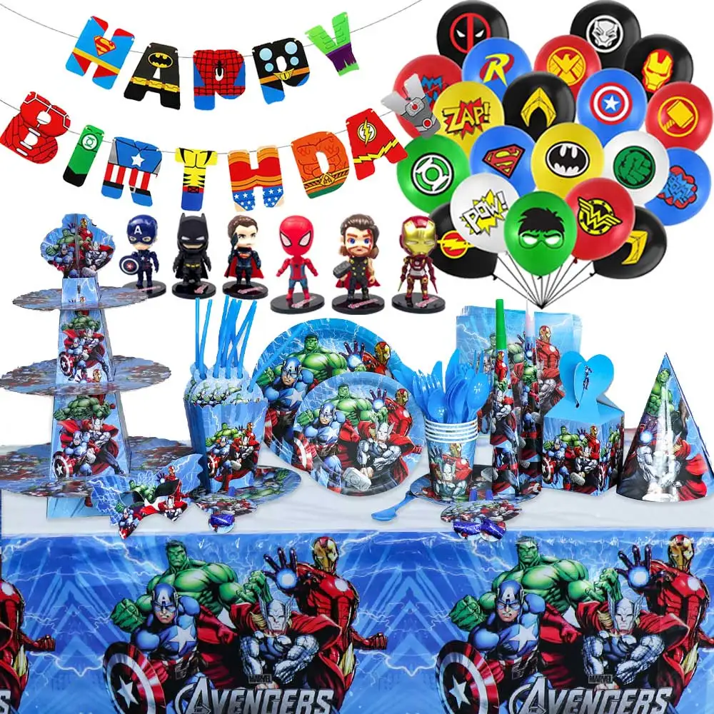 The Avengers Super Hero Party Decoration Latex Balloon Backdrop Cake Topper For Birthday Party Disposable Tableware Cup Plate
The Avengers Super Hero Party Decoration Latex Balloon Backdrop Cake Topper For Birthday Party Disposable Tableware Cup Plate