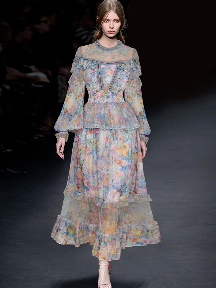 Runway High Quality Spring Autumn New Women's Bohemian Colorful Long Sleeves Casual Party Fashion Vintage Designer Midi Dress
Runway High Quality Spring Autumn New Women's Bohemian Colorful Long Sleeves Casual Party Fashion Vintage Designer Midi Dress