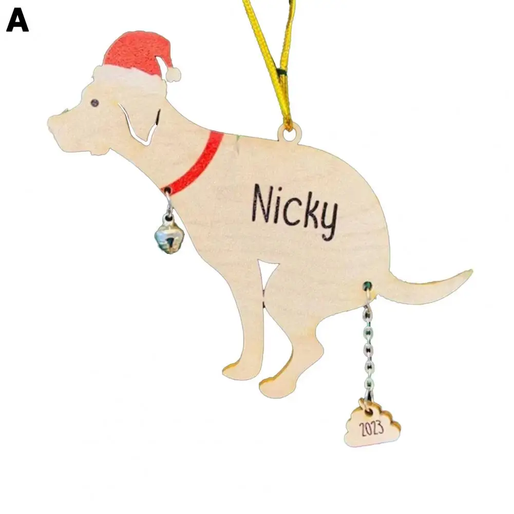 Charm for Christmas Tree Funny Christmas Ornament Wooden Pooping Dog with Hat Curved Letters Hanging Lanyard Pendant Hilarious
Charm for Christmas Tree Funny Christmas Ornament Wooden Pooping Dog with Hat Curved Letters Hanging Lanyard Pendant Hilarious