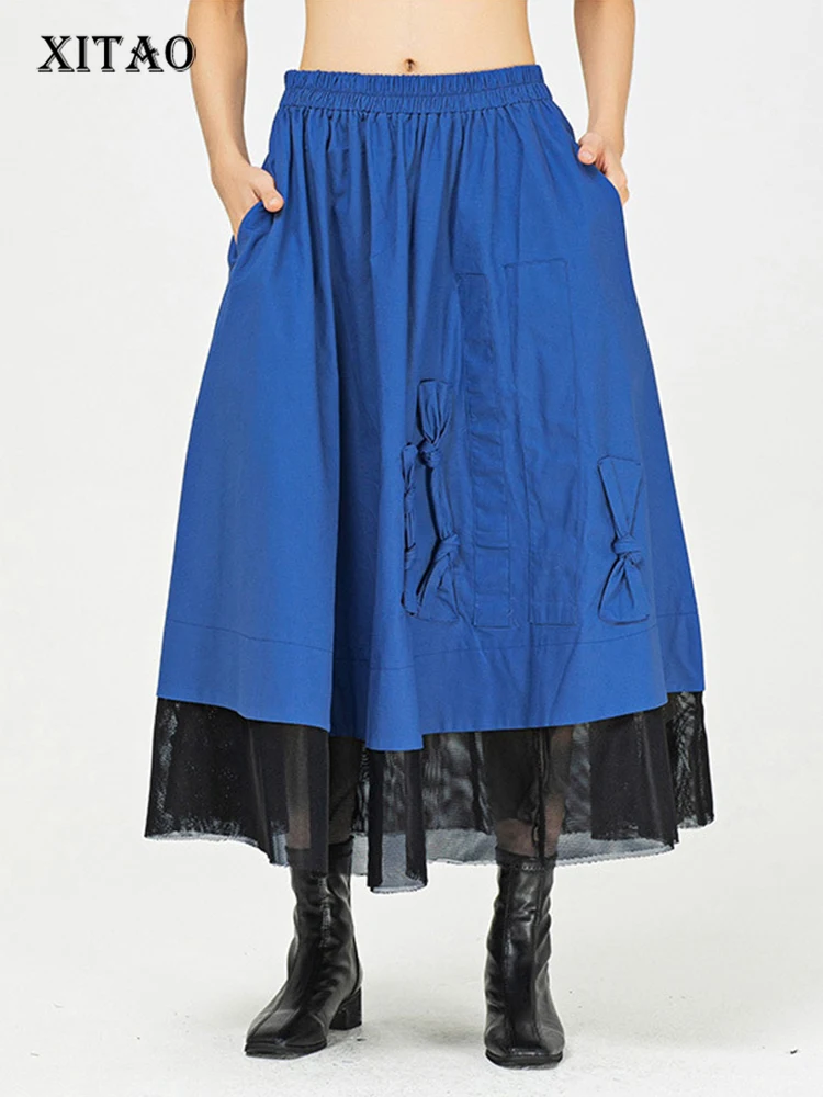XITAO Patchwork Bow Skirt Women Korea 2022 Summer New Arrival Personality Fashion Loose All Match Elastic Waist Skirt WMD5979
XITAO Patchwork Bow Skirt Women Korea 2022 Summer New Arrival Personality Fashion Loose All Match Elastic Waist Skirt WMD5979