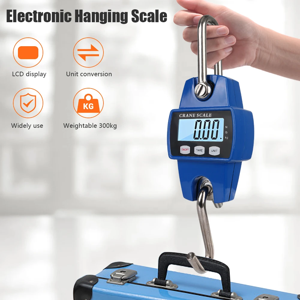 Weight 300kg Electronic Digital Heavy Duty Hanging Hook Scales Stainless Steel Crane Scale Portable
Weight 300kg Electronic Digital Heavy Duty Hanging Hook Scales Stainless Steel Crane Scale Portable