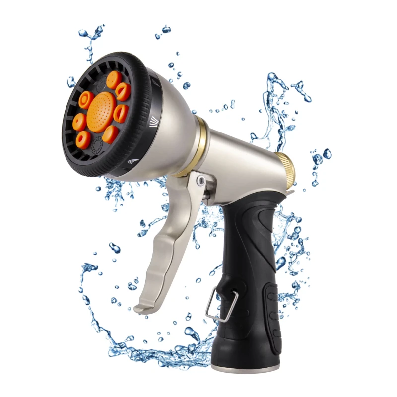 Garden Hose Nozzle Sprayer – Premium Heavy Duty Metal Spray Gun w/ Pistol Grip Trigger. 9 Adjustable Patterns Best For Hand Wa
Garden Hose Nozzle Sprayer – Premium Heavy Duty Metal Spray Gun w/ Pistol Grip Trigger. 9 Adjustable Patterns Best For Hand Wa