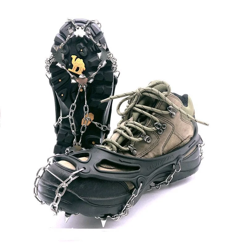 New 10 Teeth Stainless Steel Ice Gripper Spike for Shoes Anti Slip Hiking Climbing Snow Spikes Crampons Cleats Claws Grips Boots
New 10 Teeth Stainless Steel Ice Gripper Spike for Shoes Anti Slip Hiking Climbing Snow Spikes Crampons Cleats Claws Grips Boots