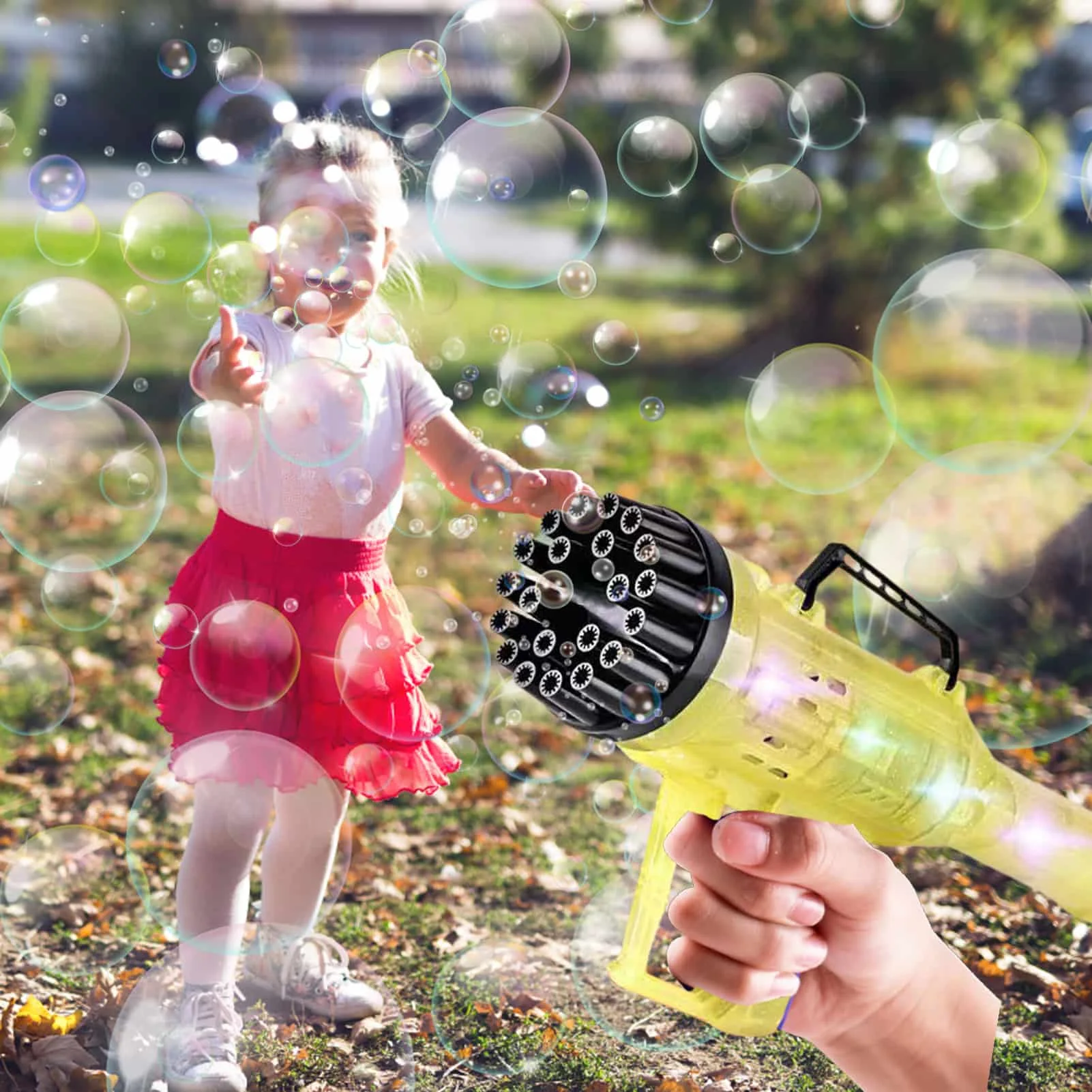 21-Hole Bubble Maker With Colorful Lights21 Hole Automatic Bubble Blower Rocket Launcher Automatic Bubble Machine For Kids
21-Hole Bubble Maker With Colorful Lights21 Hole Automatic Bubble Blower Rocket Launcher Automatic Bubble Machine For Kids