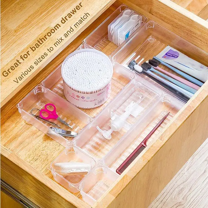 PCS Desk Drawer Organizer Trays Plastic Drawer Compartment Divider Container 17piece Storage Box For Bedroom Dresser
PCS Desk Drawer Organizer Trays Plastic Drawer Compartment Divider Container 17piece Storage Box For Bedroom Dresser