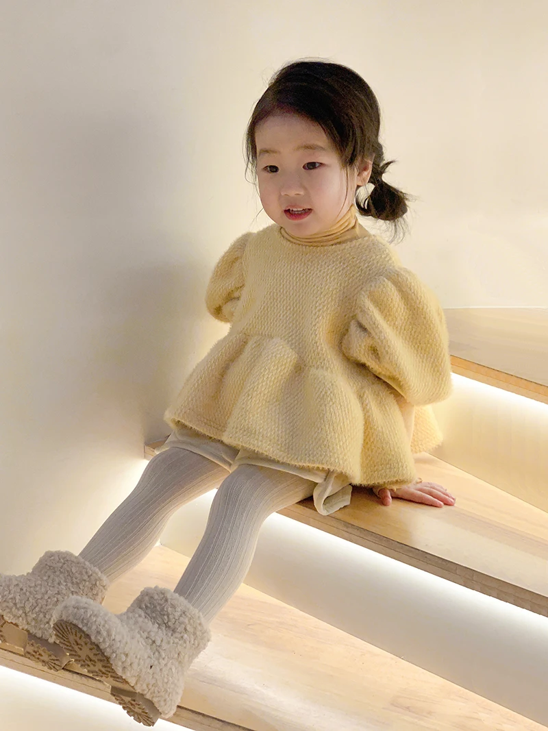 Baby Girl Clothes Princess Party Sets Eco-friendly Mink Fleece Tops With Puff Sleeves Bud Hem Children's Clothing From 1 To 7 Y
Baby Girl Clothes Princess Party Sets Eco-friendly Mink Fleece Tops With Puff Sleeves Bud Hem Children's Clothing From 1 To 7 Y