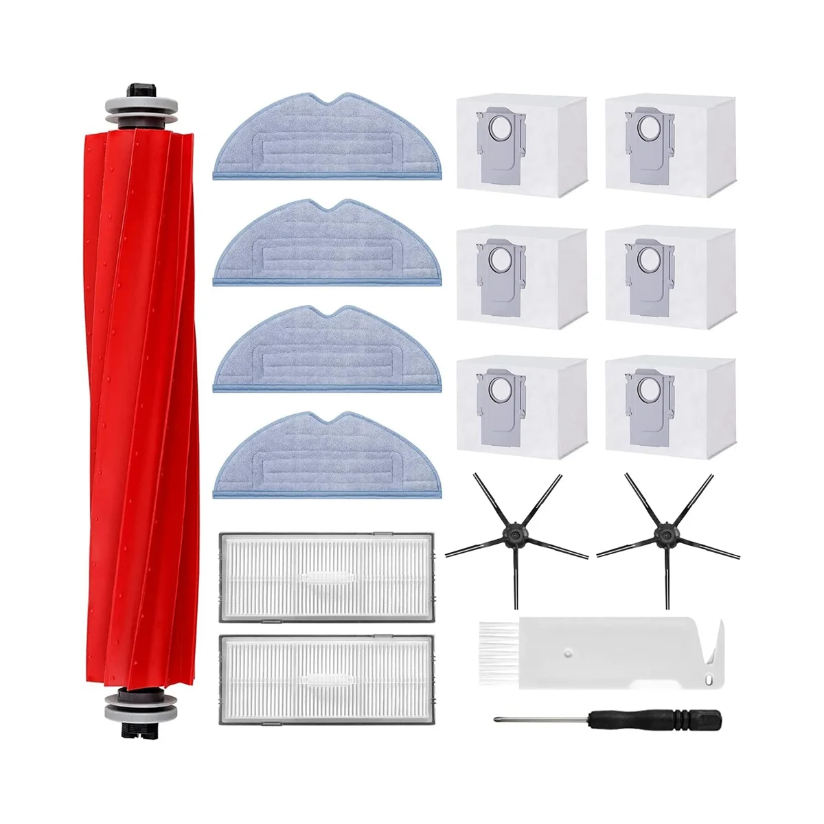 Accessory Set for S7 Pro Ultra/S7 MaxV Ultra, 6 X Dust Bags, Main Roller Brush Robot Vacuum Cleaner Accessories
Accessory Set for S7 Pro Ultra/S7 MaxV Ultra, 6 X Dust Bags, Main Roller Brush Robot Vacuum Cleaner Accessories