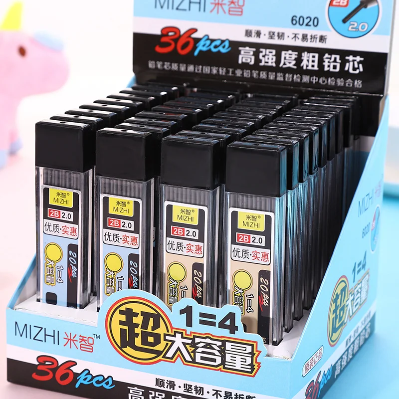 20PCs/Box 2.0mm Graphite Lead Automatic Pencil Replacement Core 2B Thick Core Mechanical Pencil Refill School Office Refill
20PCs/Box 2.0mm Graphite Lead Automatic Pencil Replacement Core 2B Thick Core Mechanical Pencil Refill School Office Refill